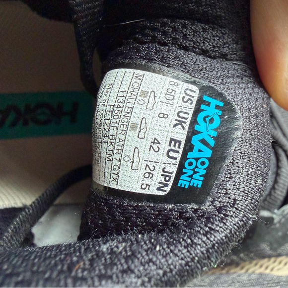 Hoka Women's Black and Teal Athletic Shoes - Picture 8 of 8